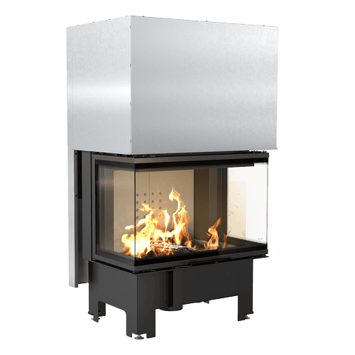 Steel fireplace KRATKI NBC 800/400 left right 10 kW Ø 200 Lift-up