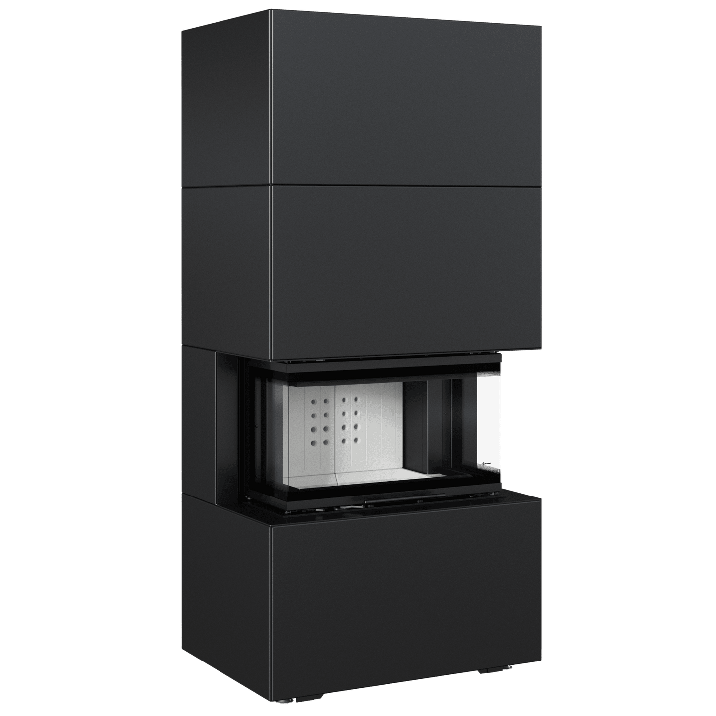 Modular fireplace NBC/EASY BOX 7 kW Ø 160 steel casing Black