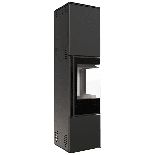 Wood burning steel stove KRATKI REN/L right Ø 150 7 kW self closing door