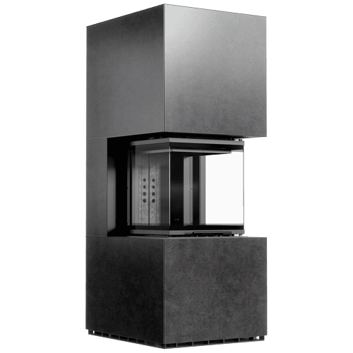 Modular fireplace NBC 500/500 Low 8 kW Ø 200 Lift-up Sinter FOKOS GRAFITE