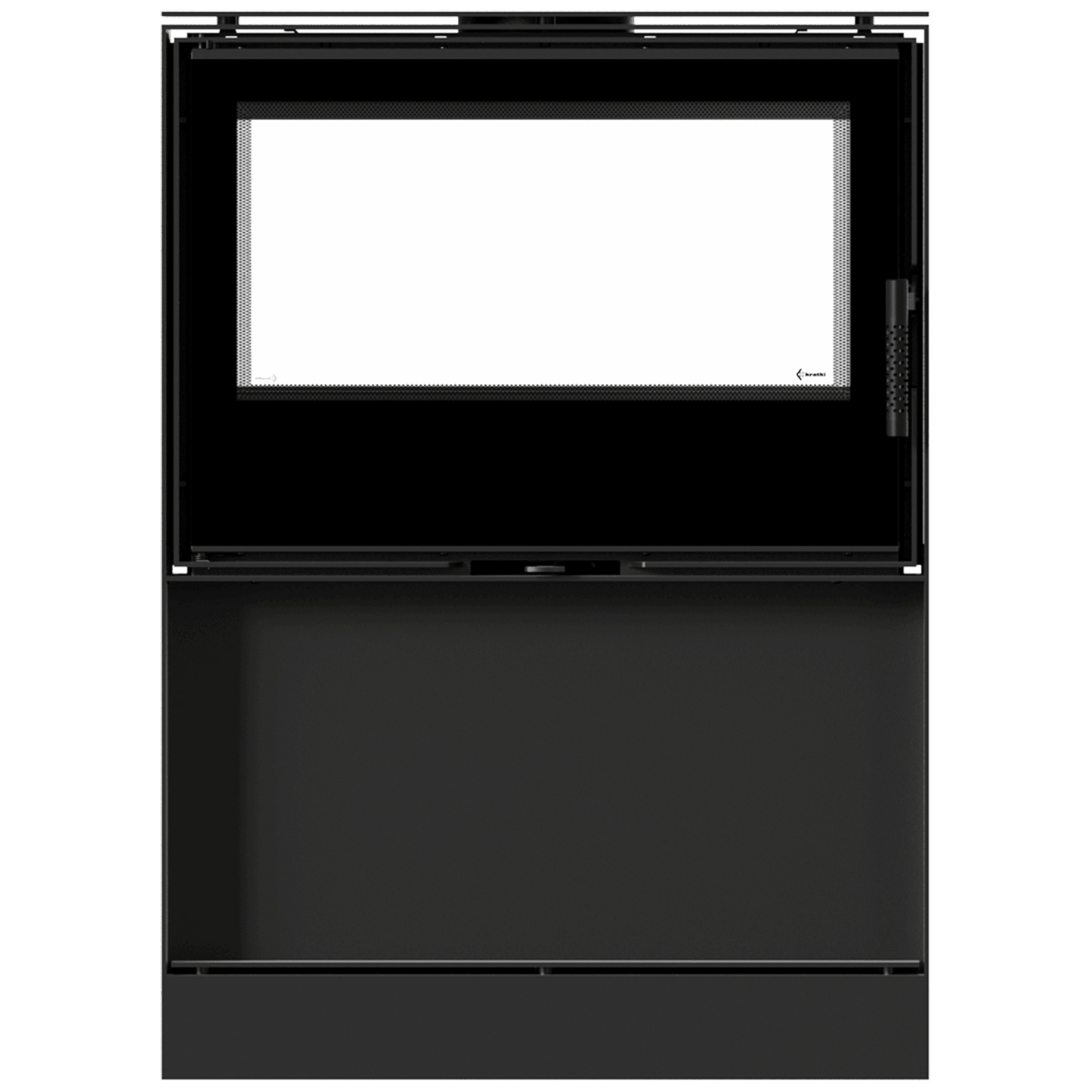 Wood burning stove tunnel KRATKI KARI 80 12 kW Ø 180 with wood storage