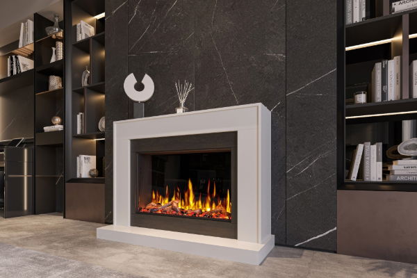 Bettola L800 Floor Standing Electric Fireplace – Warm White & Woodgrain