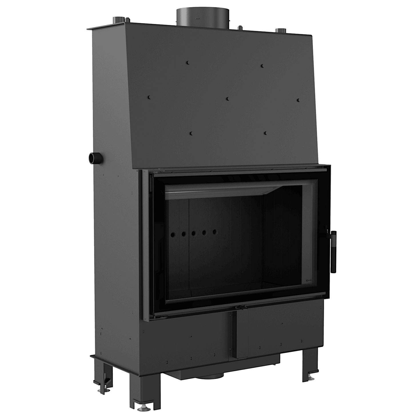 Water heating fireplace KRATKI LUCY 16 kW Ø 200 black thermotec lining