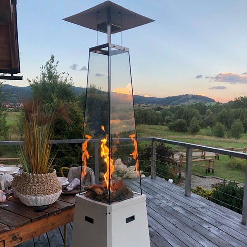 Outdoor Gas Heater Umbrella BS Steel 12 kW Set