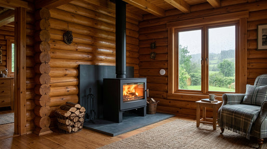 Wood burning stove log cabin Ireland: regulations and installation guide