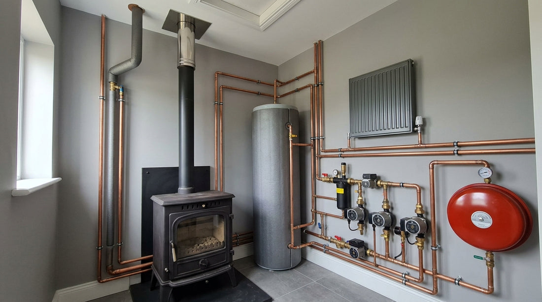Boiler stove plumbing layouts Ireland: open vented vs sealed systems