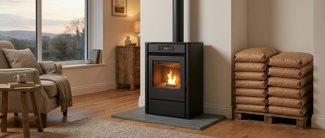 Wood pellet stove running costs Ireland: realistic heating examples