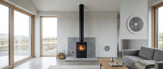 Wood burning stove passive house Ireland: airtight homes and ventilation guide