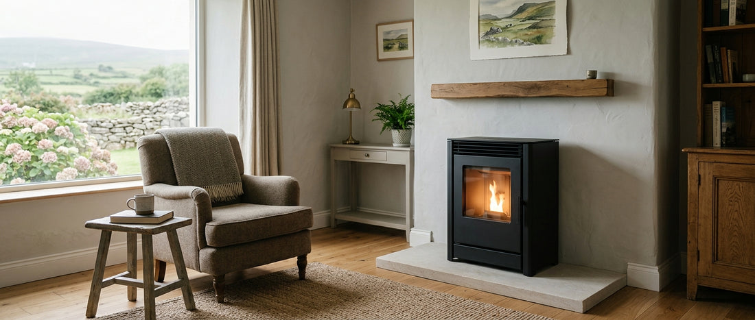 Wood pellet boiler stove controls Ireland: zoning, thermostats and central heating integration guide