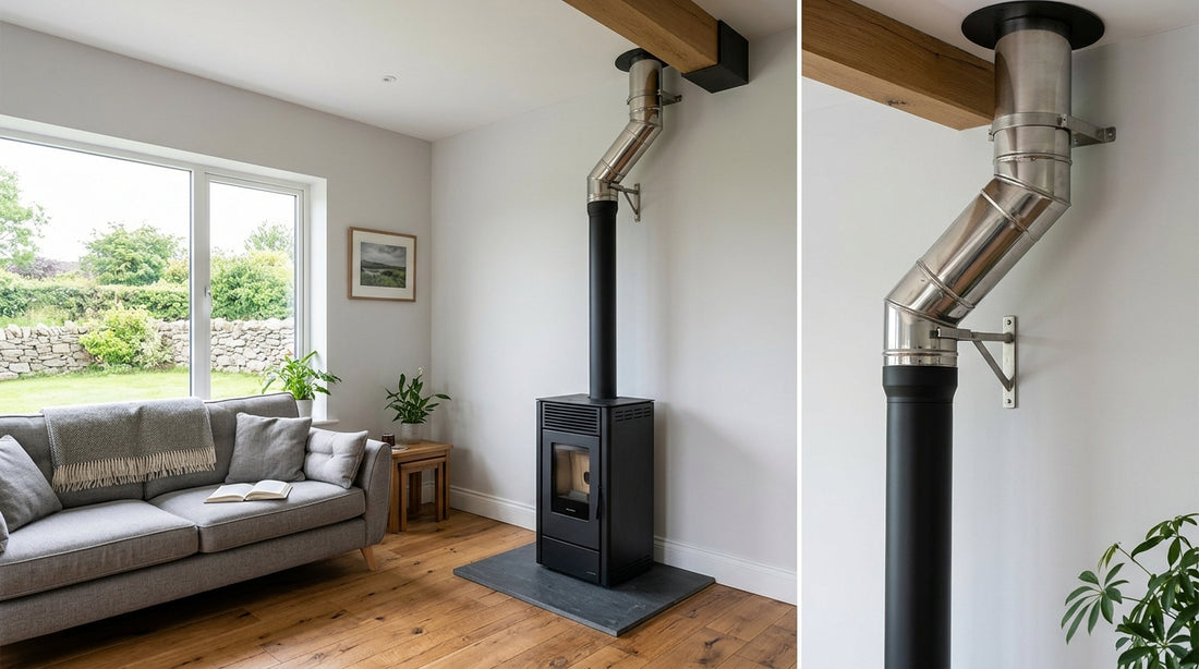 Wood pellet stove flue pipe size Ireland: diameters and layout guide