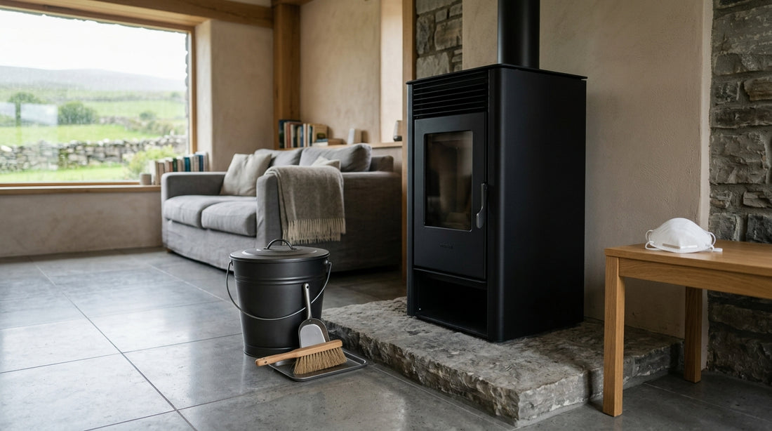 Wood pellet stove ash disposal Ireland: safe cooling, use and recycling