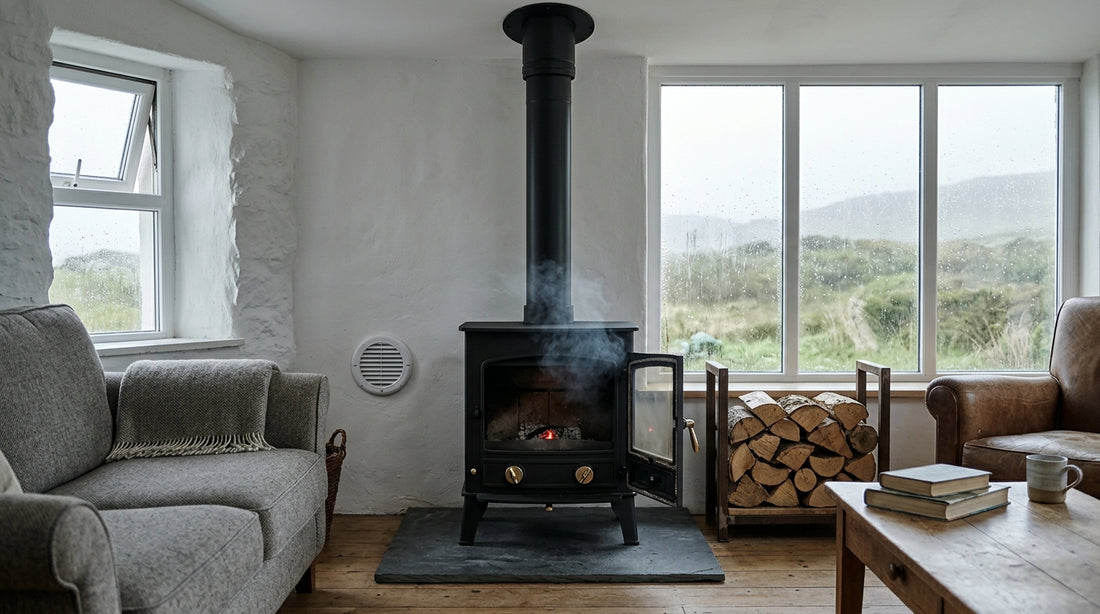 Wood burning stove smoke and draught problems Ireland: causes and fixes