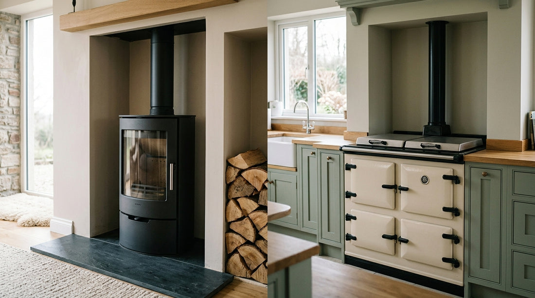 Wood burning stove vs range cooker Ireland: heating and cooking comparison