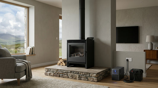 Wood pellet stove battery backup Ireland: power cut solutions guide