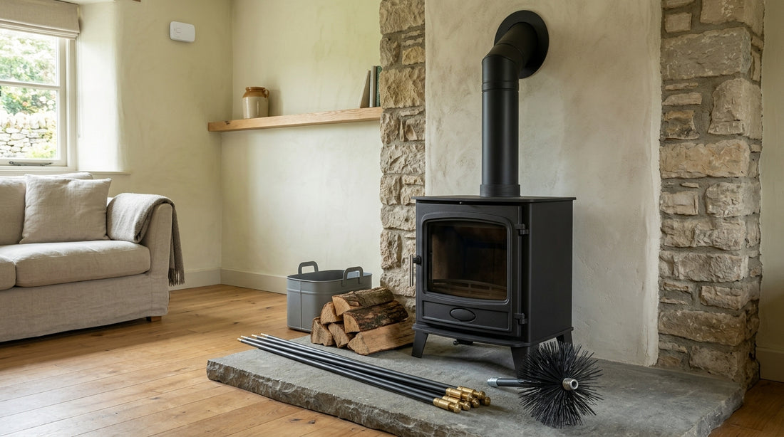 Wood burning stove chimney sweeping frequency Ireland guide