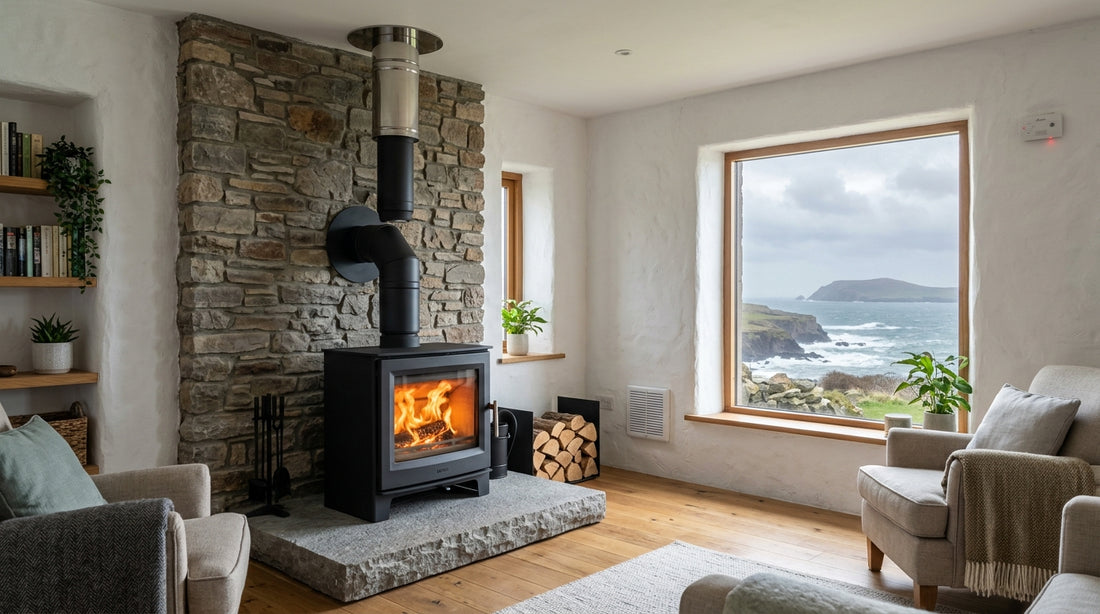 Boiler stove venting Ireland: flue options, draft and ventilation requirements guide