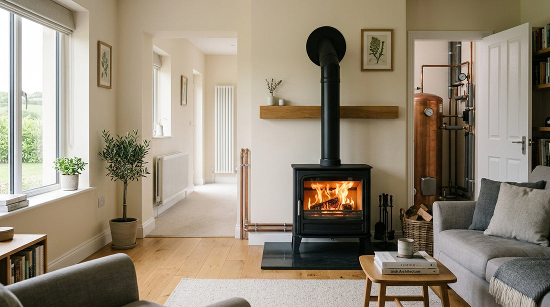 Boiler stove central heating system: radiators and hot water outputs guide