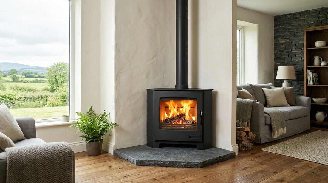 Corner wood burning stoves Ireland: layout, clearances and design tips