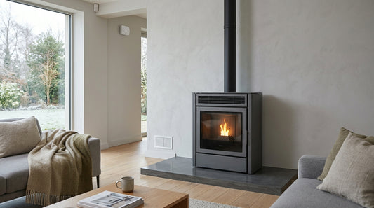 Wood pellet stove emissions Ireland: particulate, CO2 and air quality guide