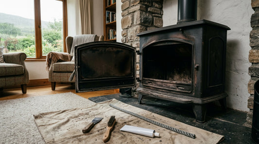 Wood burning stove door seal replacement Ireland: signs, materials and steps