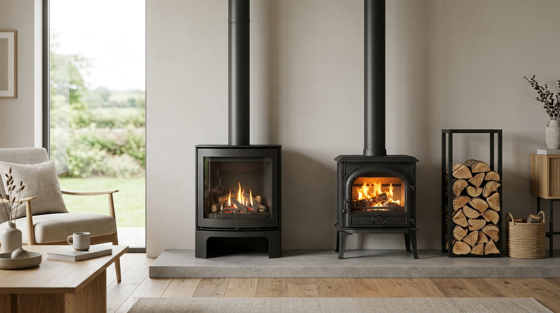 Balanced flue gas stoves vs wood burning stoves Ireland comparison guide