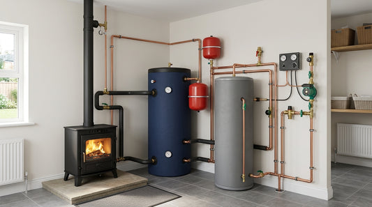Boiler stove thermal stores Ireland: buffer tanks, hot water cylinders and integration guide