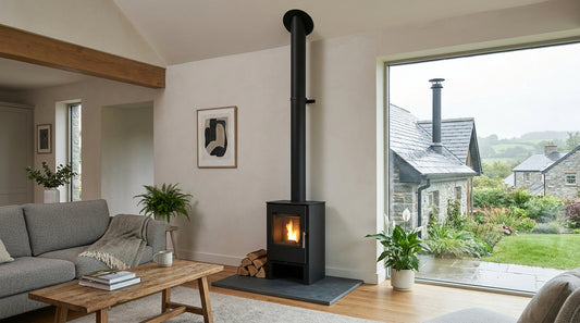 Wood pellet stove flue requirements Ireland: diameters, heights and terminals