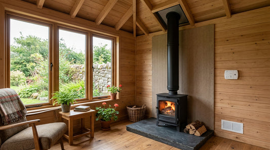 Wood burning stove sheds Ireland: workshop and outbuilding heating guide