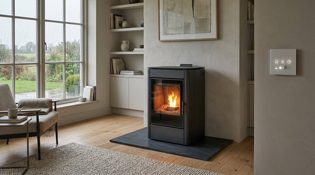Wood pellet stove thermostat Ireland: settings, schedules and smart controls guide
