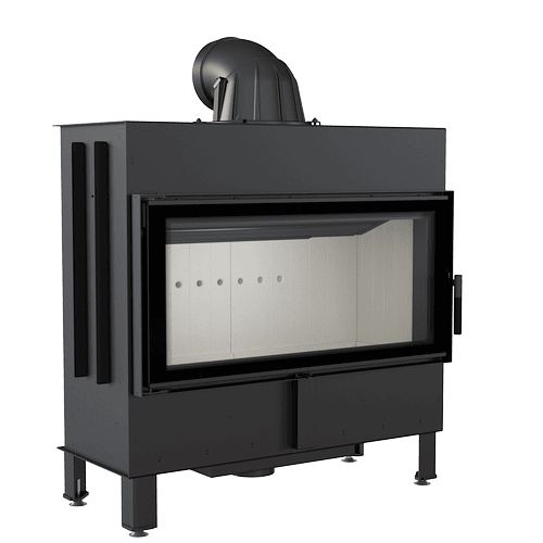 Steel fireplace KRATKI LUCY 16 kW Ø 200