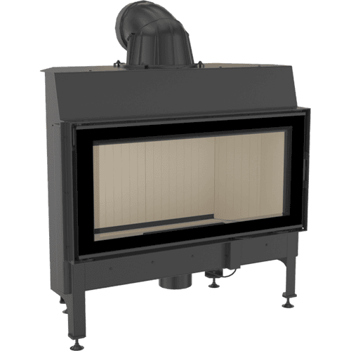 Steel fireplace KRATKI NADIA 14 kW Ø 200 self closing door