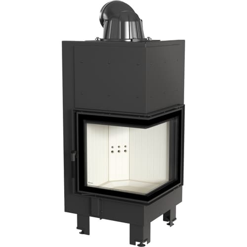 Steel fireplace KRATKI MBN right 8 kW Ø 200 self closing door