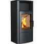 Wood burning steel stove KRATKI PROTON Ø 150 8 kW self closing door