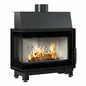 Steel fireplace KRATKI SIMPLE left 6 kW Ø 150
