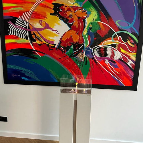 Freestanding Bioethanol fireplace ROMEO white TÜV