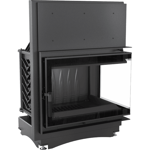 Cast iron fireplace KRATKI ZUZIA DECO right 15 kW Ø 200