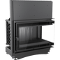 Cast iron fireplace KRATKI OLIWIA DECO right 16 kW Ø 200