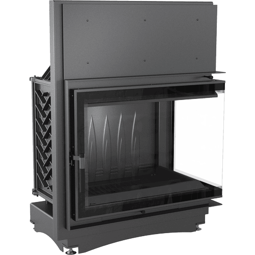 Cast iron fireplace KRATKI AMELIA DECO right 21 kW Ø 200
