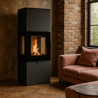 Wood burning steel stove KRATKI INGA 8 kW Ø 150