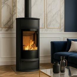 Wood burning steel stove KRATKI RUNA Ø 150 8 kW