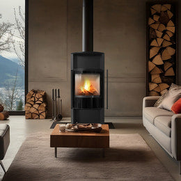 Wood burning steel stove KRATKI TOFA Ø 150 8 kW