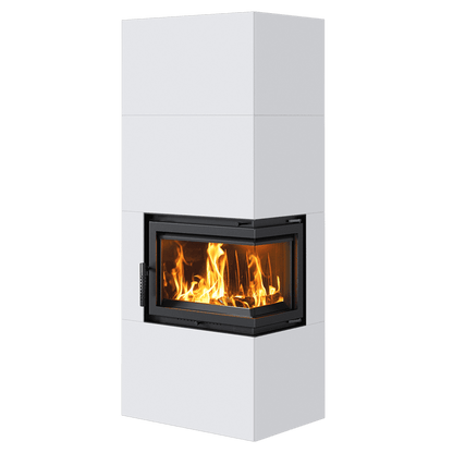 Modular fireplace Box 8 kW Ø 200 Bianco