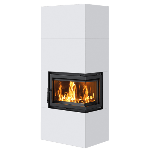 Modular fireplace Box 8 kW Ø 200 Bianco