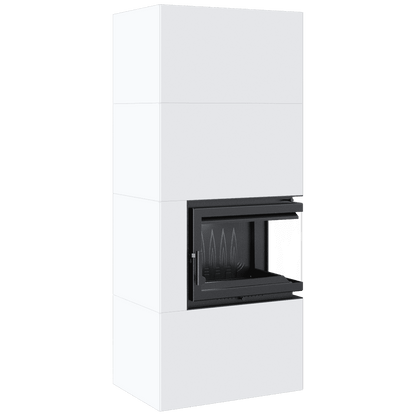 Modular fireplace Box 8 kW Ø 200 Bianco