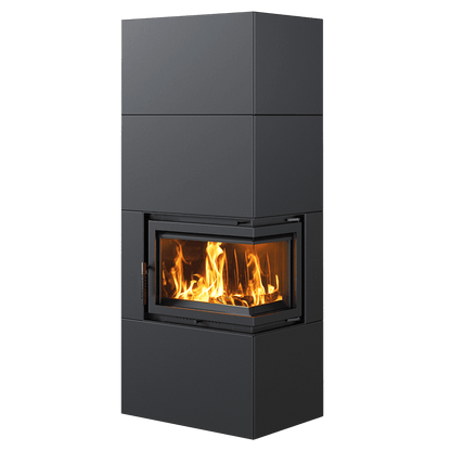Modular fireplace Box 8 kW Ø 200 Black