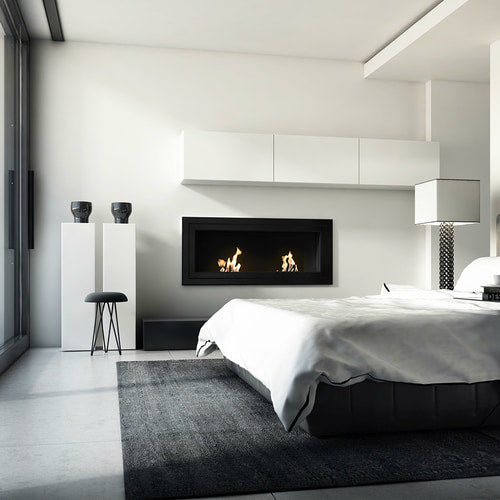 Wall mounted Bioethanol fireplace JULIET 1500 TÜV black