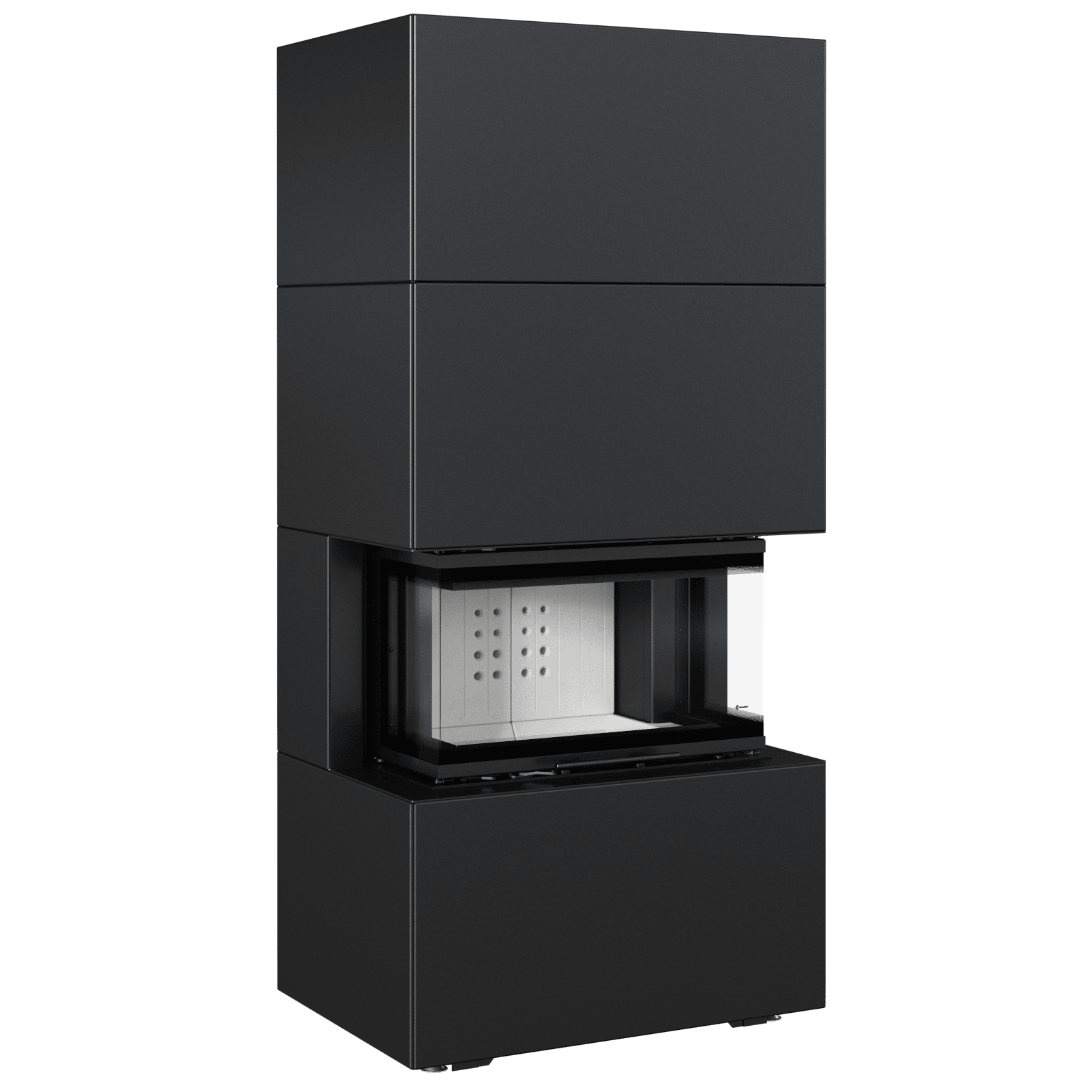 Modular fireplace NBC/EASY BOX 7 kW Ø 160 steel casing Black