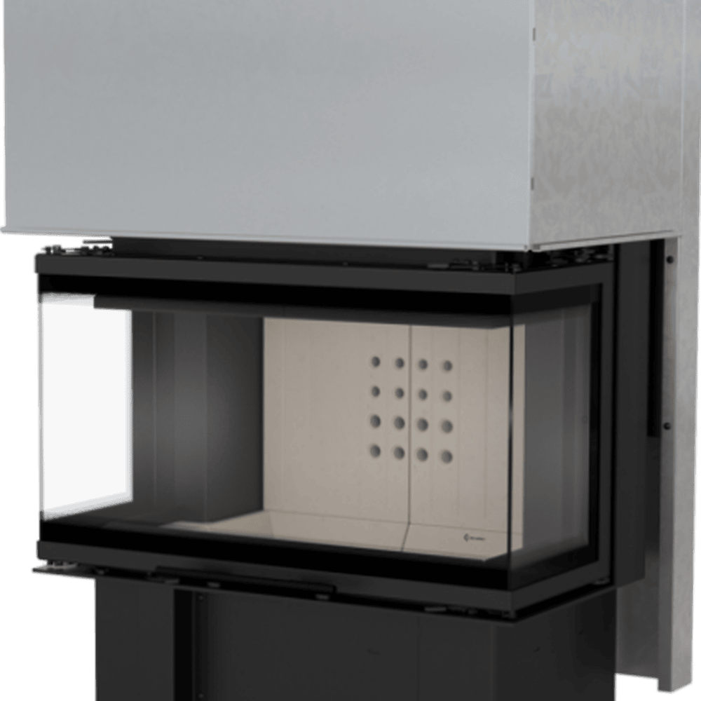 Modular fireplace NBC/EASY BOX 7 kW Ø 160 steel casing Black