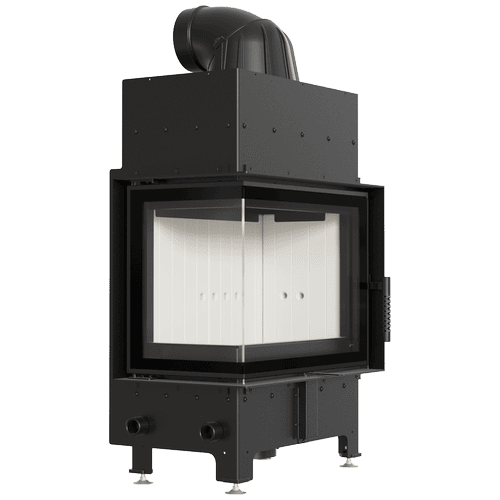 Steel fireplace FLOKI S left 8 kW Ø 160 self closing door