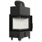 Steel fireplace FLOKI S left 8 kW Ø 160 self closing door
